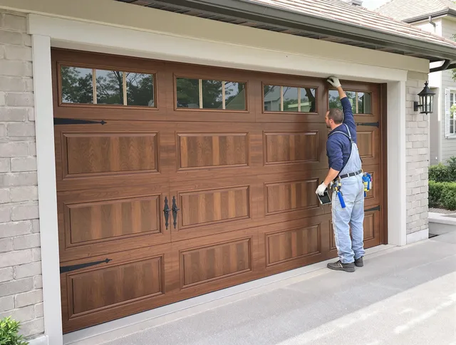 Custom garage door showcase by Temple City Garage Door Repair in Temple City