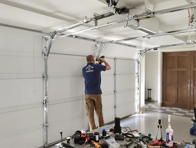 Temple City Garage Door Repair certified technician performing precision garage door repair in Temple City