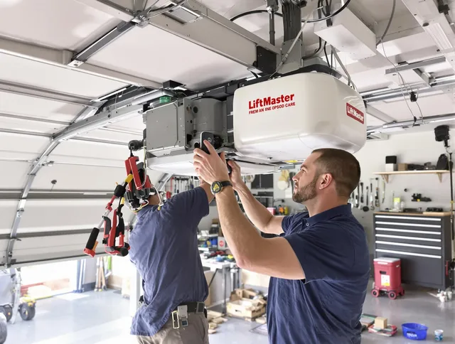Temple City Garage Door Repair technician performing advanced diagnostics on garage opener in Temple City