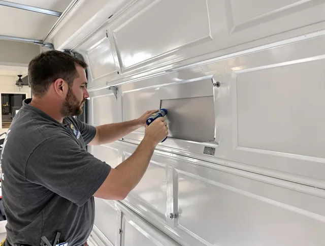Garage door panel repair by Temple City Garage Door Repair in Temple City
