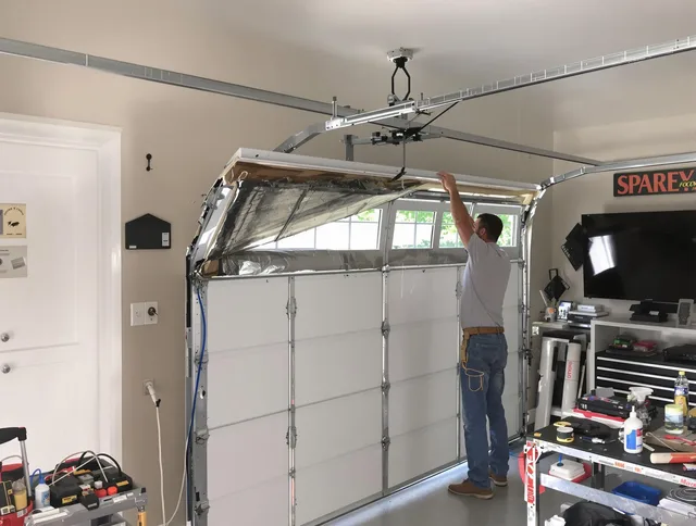 Garage door section replacement by Temple City Garage Door Repair in Temple City
